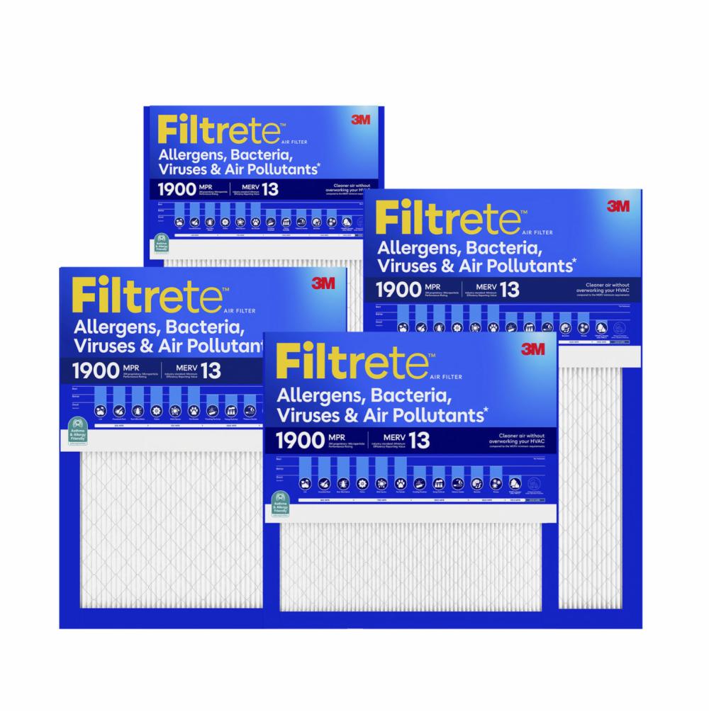 Filtrete MPR 1900 MERV 13 one-inch HVAC filter package